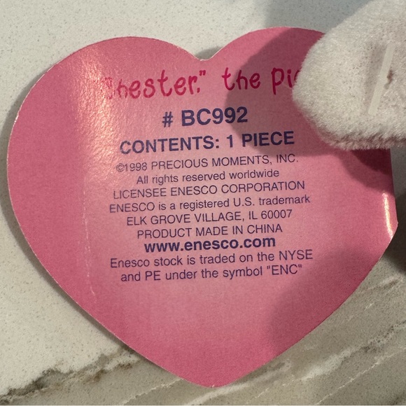 Precious Moments Chester the Pig Birthday Club Limited Edition Stuffed Animal - Picture 4 of 5